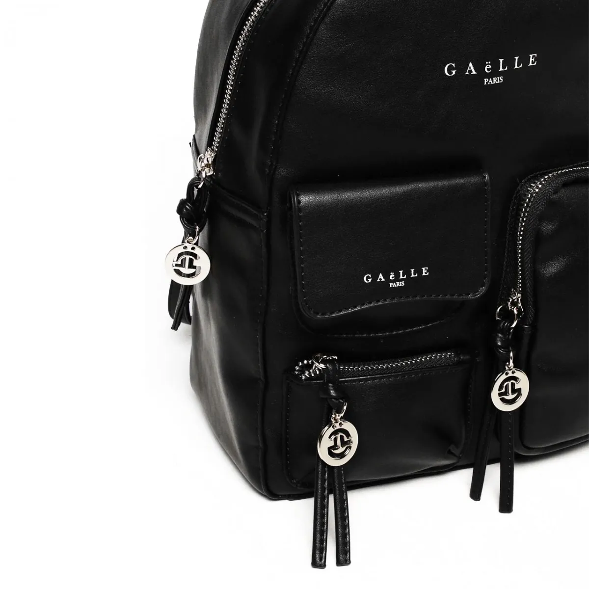 Zaino Con Tasche Frontali, Nero